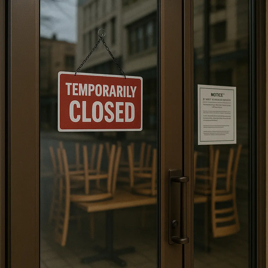 restaurant closed image - bad reviews image